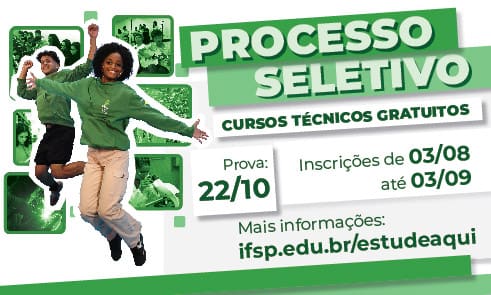 IFSP recebe inscrições para mais de 6 MIL VAGAS em cursos gratuitos