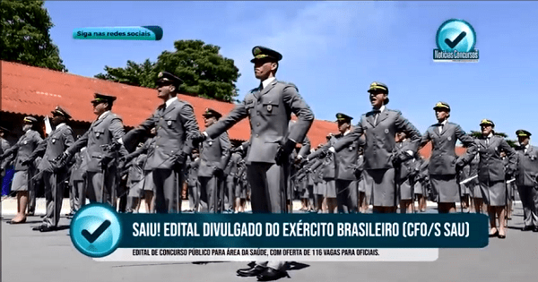 TV NC: Exército abre edital com 116 vagas para Oficiais da Saúde! Até R$11 mil