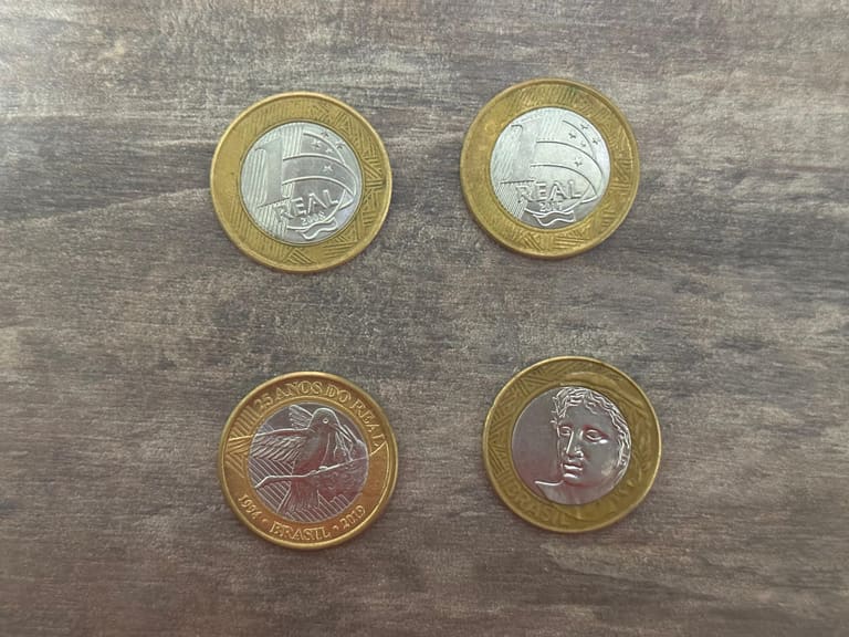 4 moedas mais valiosas de 1 real