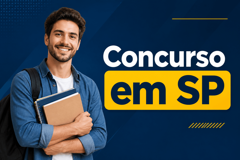 Jovem de barba curta segura cadernos, veste camisa jeans sobre camiseta branca com mochila preta nas costas