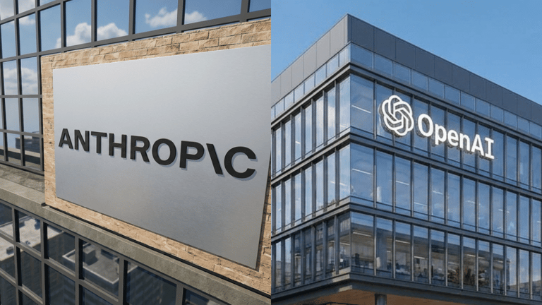 Empresas da Anthropic e OpenAI lado a lado.