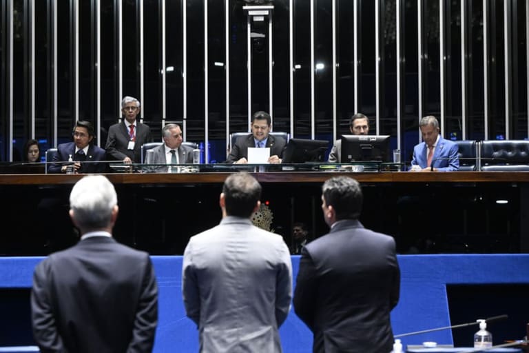 Sessão no Plenário do Senado Federal durante anúncio de nomeações do concurso público de 2022.