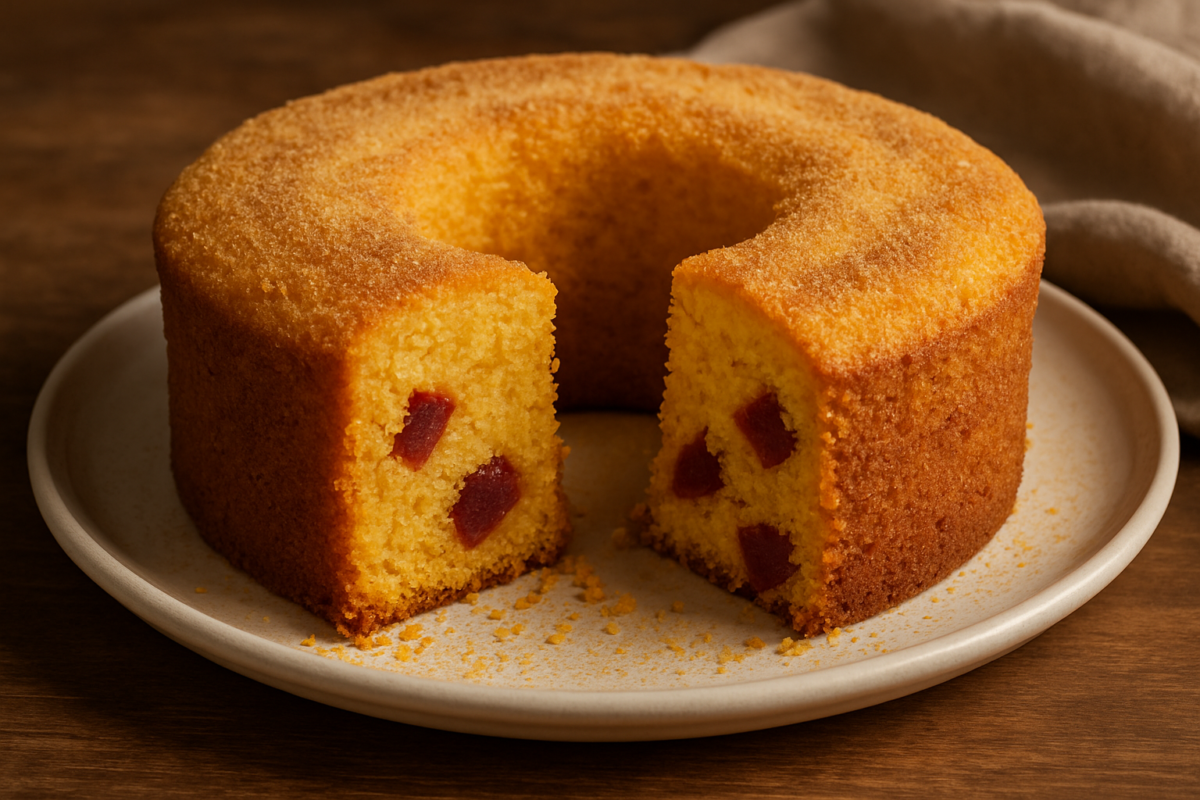 Bolo de fubá tradicional: receita original da vovó 3 Bolo de fubá com goiabada