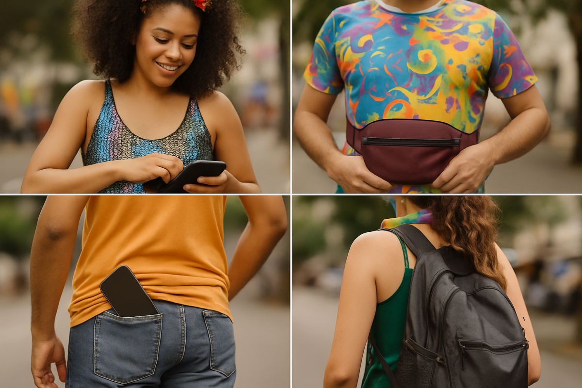 Esses truques simples ajudam você a proteger o celular no Carnaval — e curtir sem dor de cabeça 2 Quatro formas diferentes de carregar objetos pessoais ao sair na rua