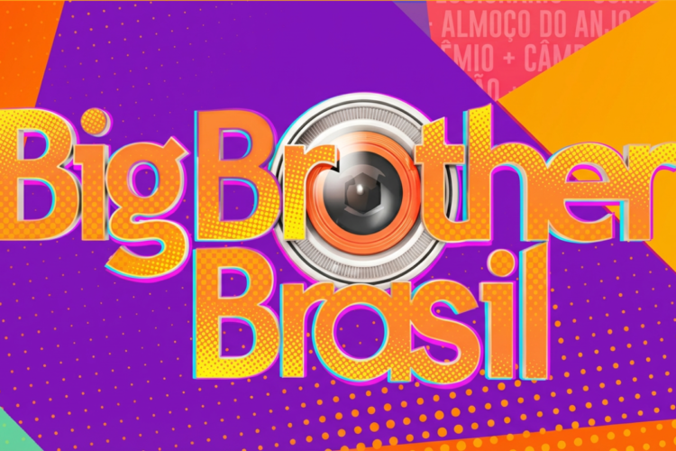 BBB 26: programação de terça (10/02) promete fortes emoções; confira 1 Logotipo do Big Brother Brasil com lente de câmera central e fundo vibrante colorido