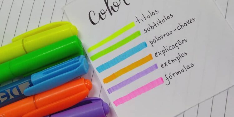 cores para estudar