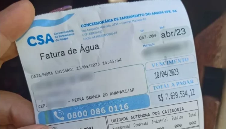 Conta de água no valor de R$ 7 milhões viraliza na internet; entenda o caso