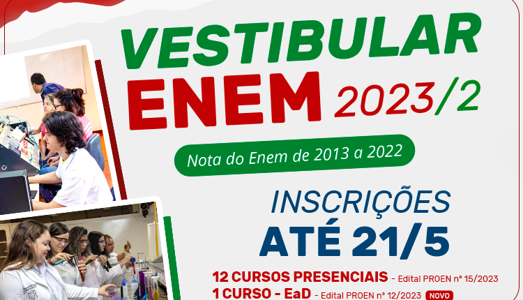 IFG encerra inscrições para o Vestibular 2023/2 via Enem
