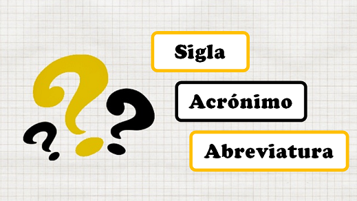 Sigla, acrônimo e abreviatura. Imagem: Portal Ciencia.ao