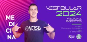 A FACISB abre em 22 de agosto o período de inscrição para o Vestibular 2024. Imagem: FACISB/ Divulgação