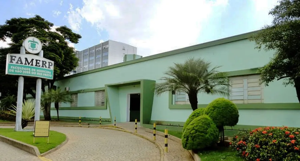 Fachada Famerp: Faculdade de Medicina e Enfermagem de Rio Preto. Imagem: Divulgação/ Famerp