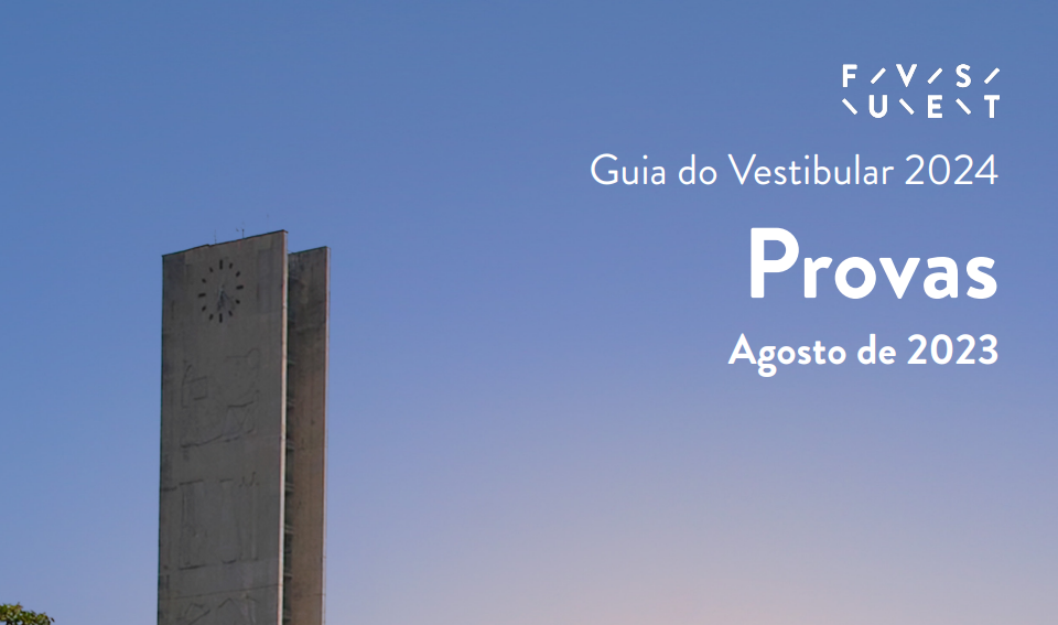 Capa do Guia de Provas referente ao Vestibular FUVEST 2024. Imagem: Divulgação/ USP