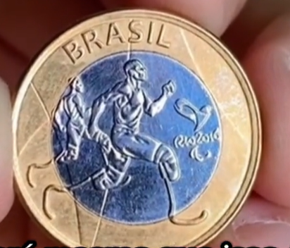 moeda 1 real perna de pau