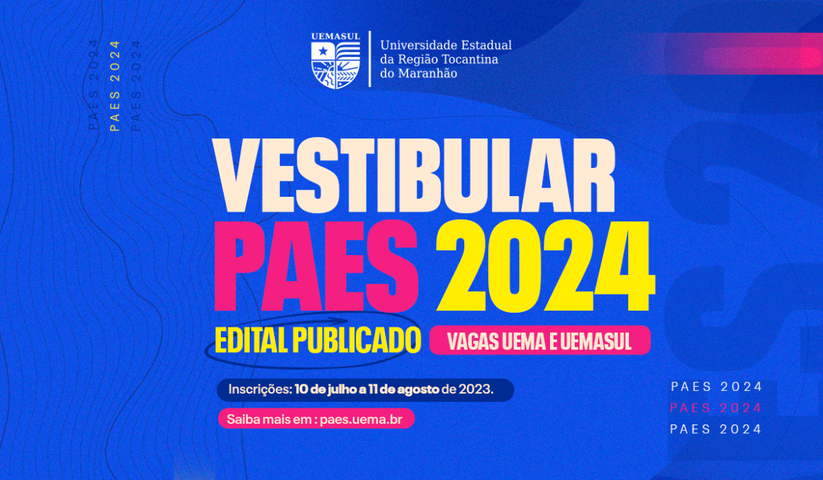 A aplicação das provas do PAES 2024 está marcada para o dia 23 de novembro. Imagem: UEMASUL/ Divulgação