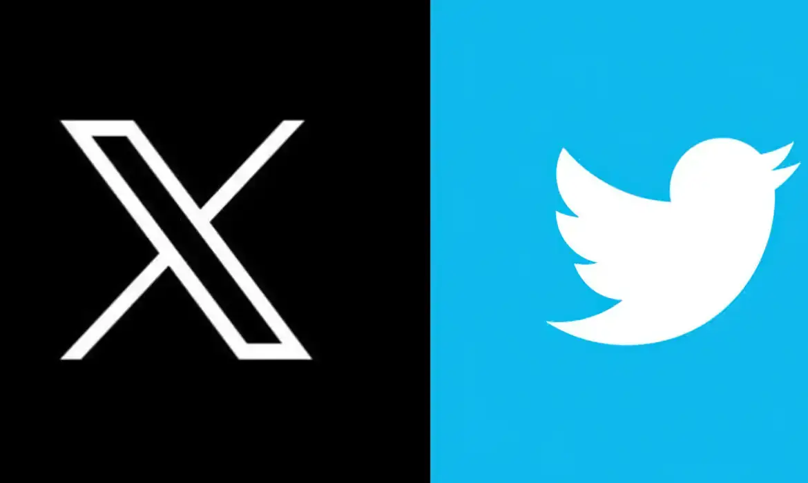 Mudança de nome: Twitter agora se chama X Logotipos do Twitter e da nova marca X, mostrando a mudança de identidade visual