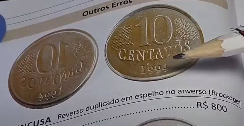 moeda 10 centavos reverso