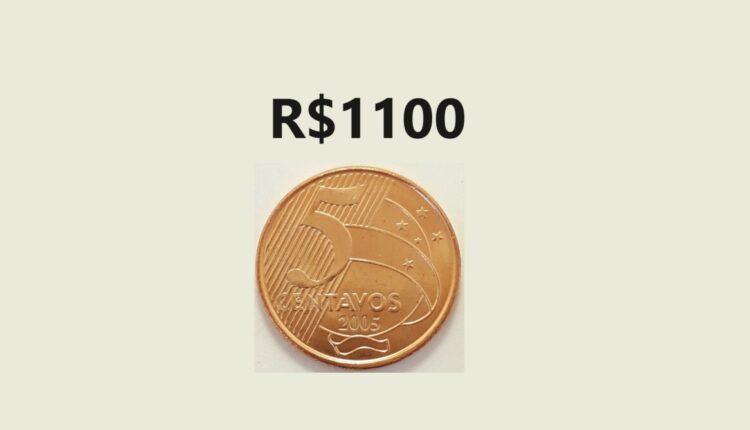 moeda 5 centavos que vale R$1100