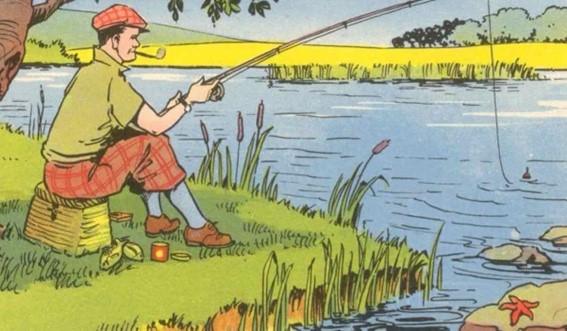 homem pescando