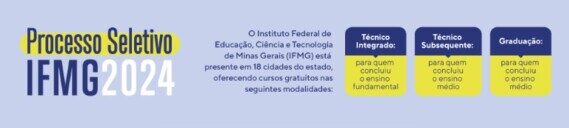 IFMG Abre Inscrições Para Processo Seletivo 2024