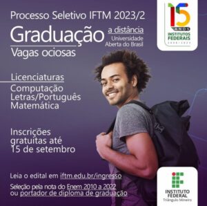 Abertas inscrições para o processo seletivo 2024 do IFTM