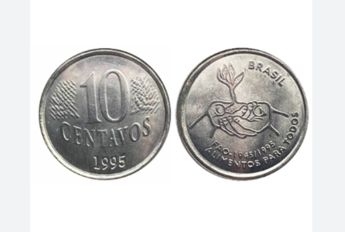 Moeda de 10 centavos 1995 FAO