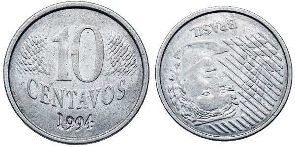 moeda de 10 centavos 1994 resevo invertido