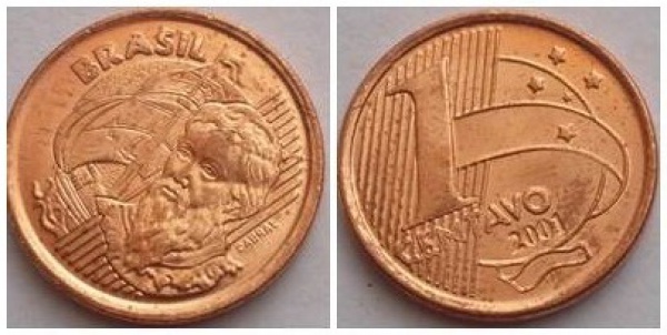 moeda de 1 centavo