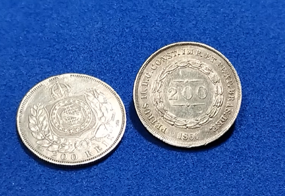 moedas de 200 réis