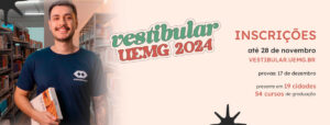 A UEMG receberá as inscrições para o Vestibular 2024 até o dia 28 de novembro. Imagem: UEMG/ Divulgação