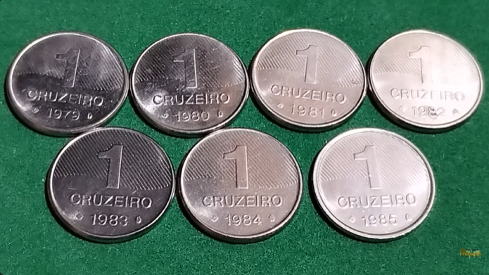 moedas raras comemorativa de 1 cruzeiro da CANA