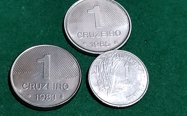 moedas raras comemorativa de 1 cruzeiro da CANA