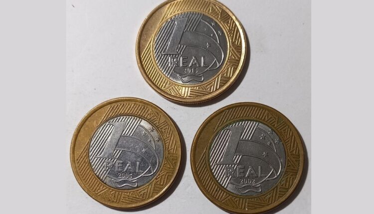 3 moedas comemorativas 1 real
