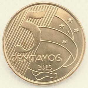 Exemplo de moeda de 5 centavos de 2013