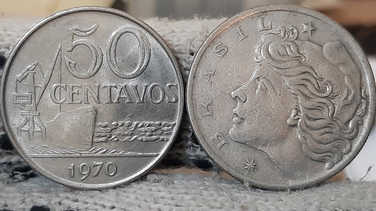 Moeda Antiga de 50 Centavos pode ser vendida agora por até R$ 500