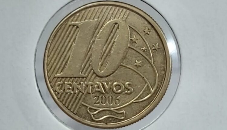 Exemplo de moeda de 10 centavos de 2006