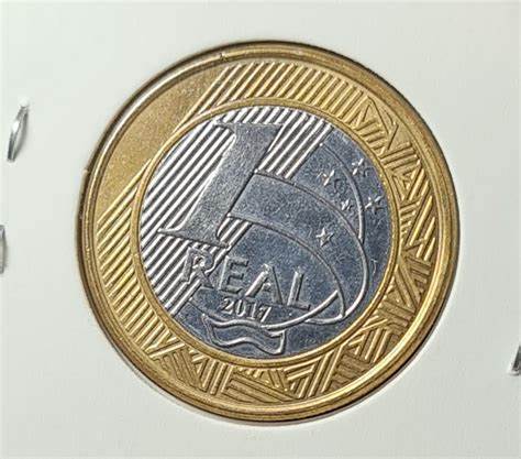Exemplo de moeda de 1 real de 2017
