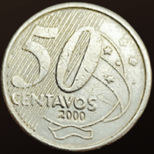 Exemplo de moeda de 50 centavos de 2000