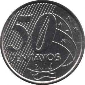 Exemplo de moeda de 50 centavos de 2016