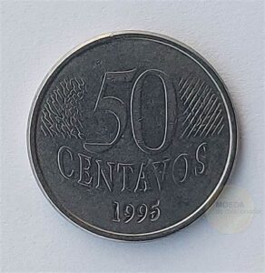 Exemplo de moeda de 50 centavos de 1995