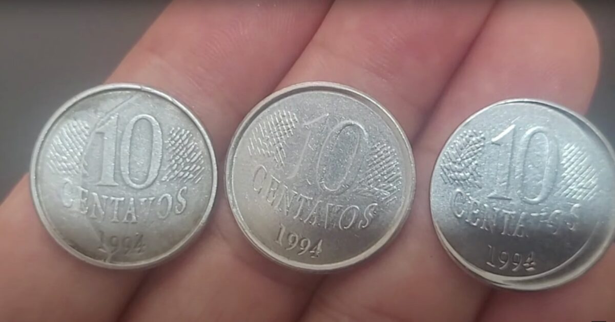 Esta moeda de 10 centavos possui vários erros valiosos. Veja lista completa