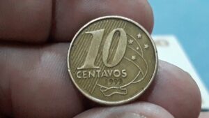 Exemplo de moeda de 10 centavos de 1999