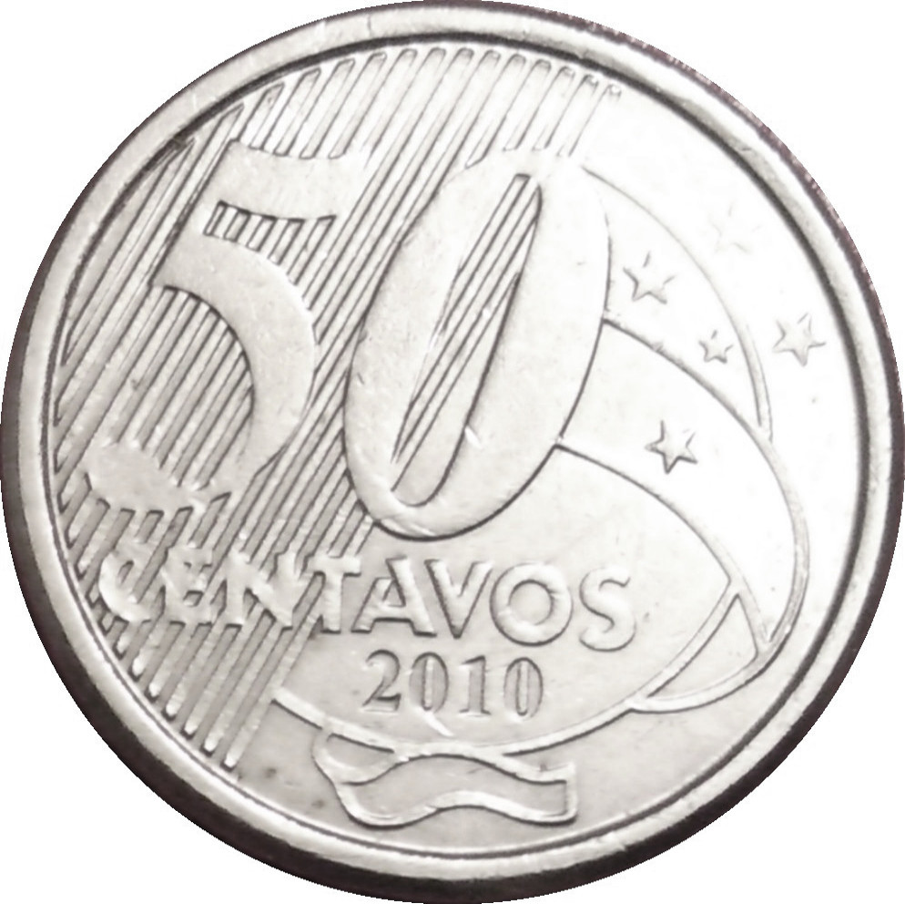 Exemplo de moeda de 50 centavos de 2010