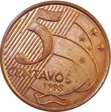 Moeda de 5 centavos de 1998