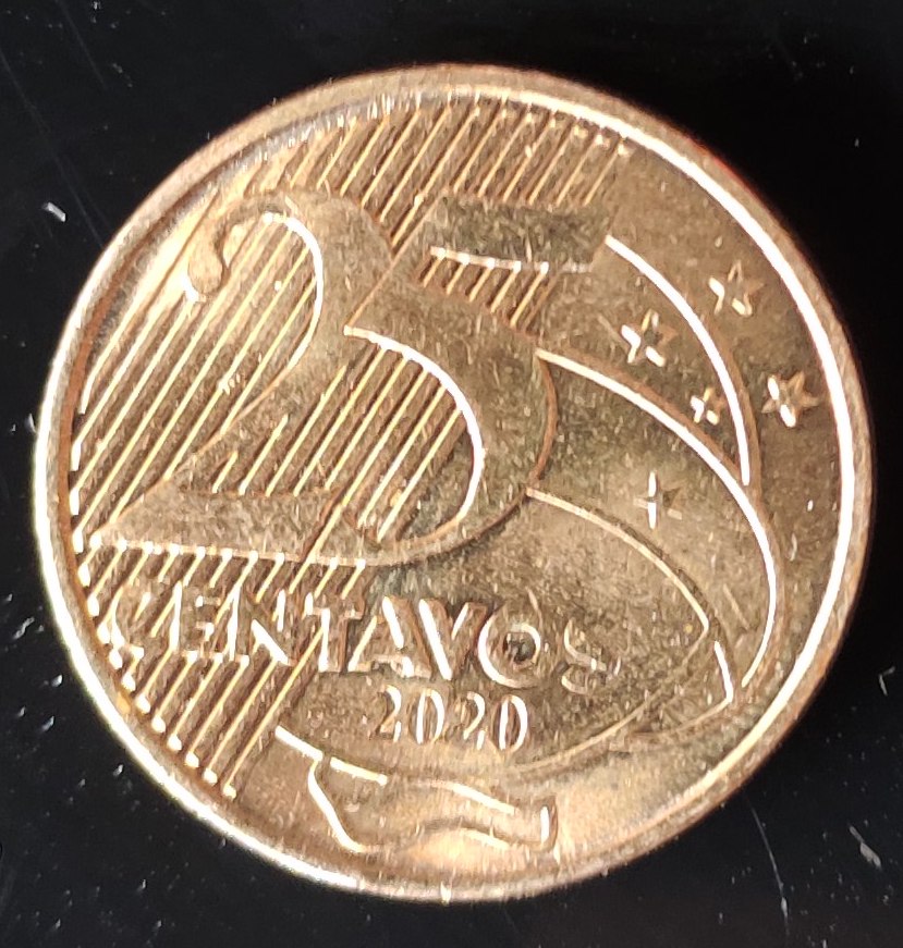 Moeda de 25 centavos de 2020