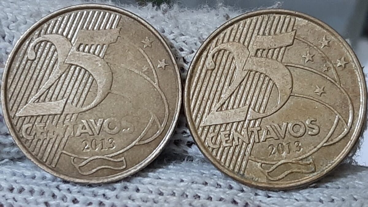 O defeito que faz esta moeda de 25 centavos valer R$ 120