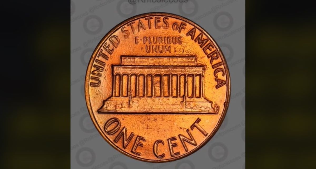 Moeda de 1 Centavo Americano 1983 com reverso duplicado