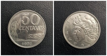 Moeda de 50 centavos de 1970