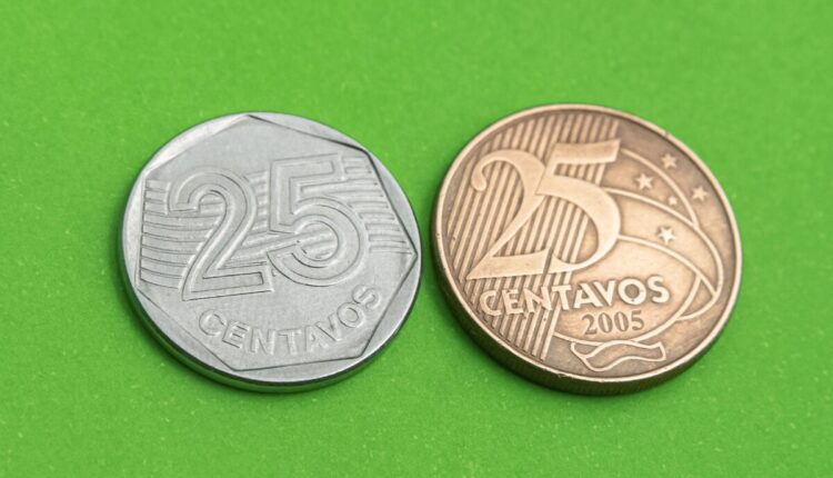 moedas de 25 centavos, moeda, 25 centavos, centavos, moedas