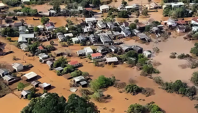 Enchente no Rio Grande do Sul.