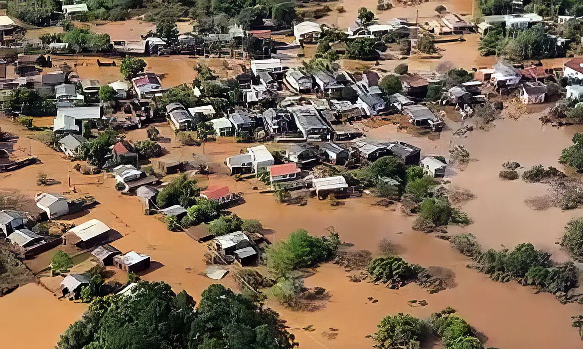 Enchente no Rio Grande do Sul.